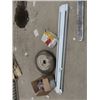 Image 1 : New Baseboard Heater (Has dent) , Trailer Spare Tire 4.80 12, Saw Horse Bracket, Plus More!