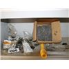 Image 1 : BOX OF NAILS, JACK PARTS, APPROX. 15 CHAIN LINKS.