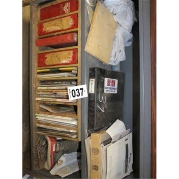 CABINET & CONTENTS, VARIOUS BOOKS & MANUALS