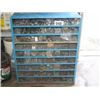 Image 1 : BLUE METAL NUT & BOLT ORGANIZER, C/W VARIOUS NUTS, BOLTS, SCREWS