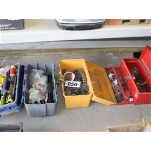 4 TOOL BOXES C/W MISC TOOLS