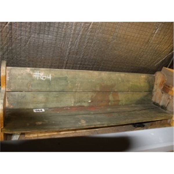 ANTIQUE WOOD CHURCH PEW