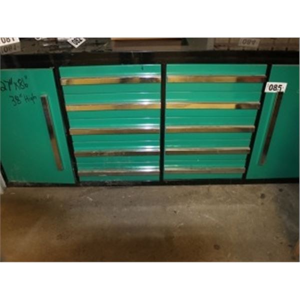 12 DRAWER METAL WORK BENCH (27" X 86" X 38")