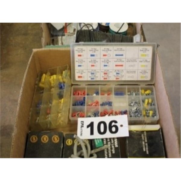 2 BOXES OF BULBS, CONNECTORS, WIRING
