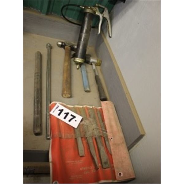 HAMMERS, CHISELS, GREASE GUN