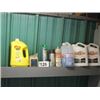 Image 1 : CONTENTS OF TOP SHELF - COOLANT, HYDRAULIC FITTINGS, AEROSOL CANS