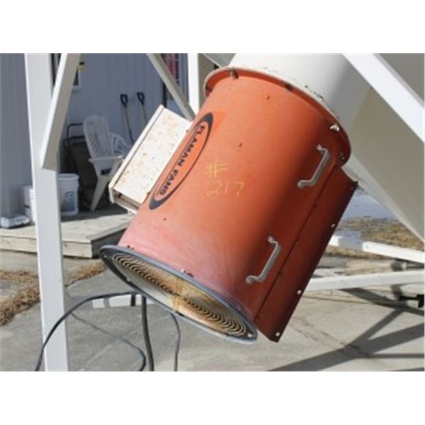 FLAMAN 3 HP AERATION FAN C/W LONG CORD (MTD ON BIN 216) TURNS SLOW