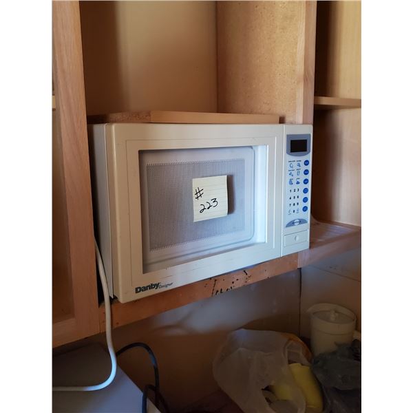 MAGIC CHEF FRIDGE, MICROWAVE, GARBAGE CAN