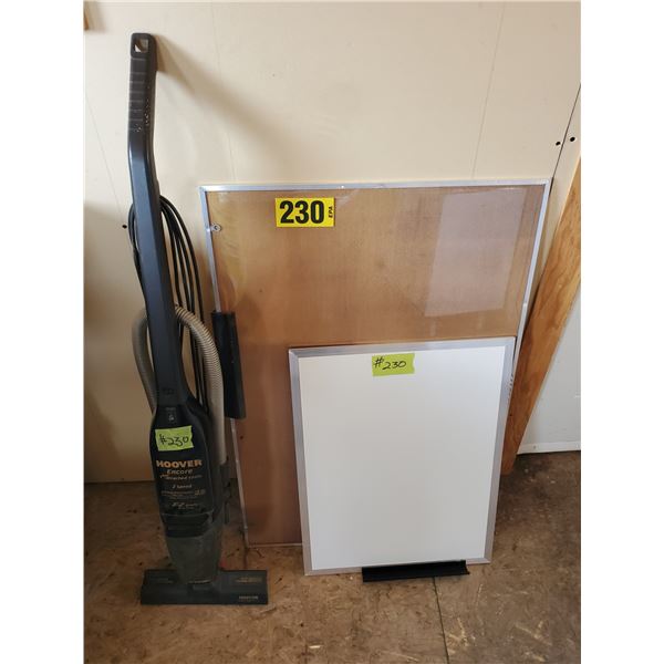 VACUUM, CORK & CHALK BOARD