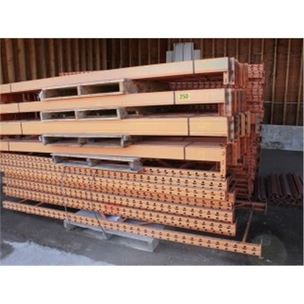 PALET RACKING 30 UPRIGHTS - 10FT, 76 CROSS MEMBERS 10FT, & APPROX 40 BRACES 38"