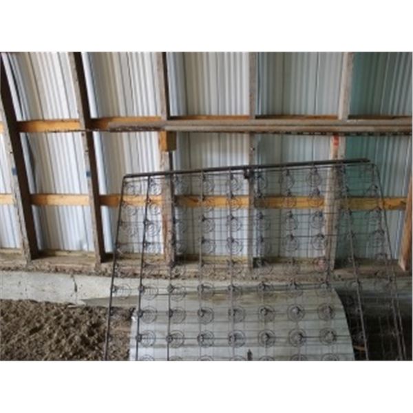 STEEL PIPE, CUTTER KNIVES, BED FRAME, TIRE, STEEL CABLE