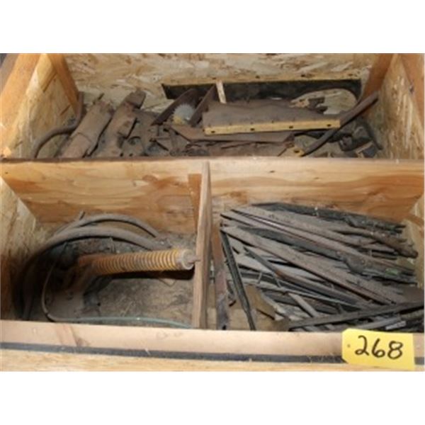 QUANTITY OF GRAIN LIFTERS, MISC PARTS IN CRATE