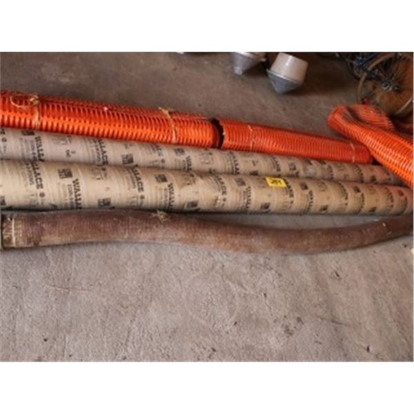 FREEZER, FLEX HOSE, 3 ROLLS OF SNOW FENCE, 2 ECONO FORMS (APPROX 10' EACH)