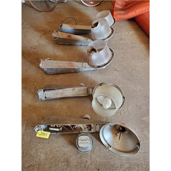 APPROX 5 LIGHT POLE LIGHTS, GAS METER