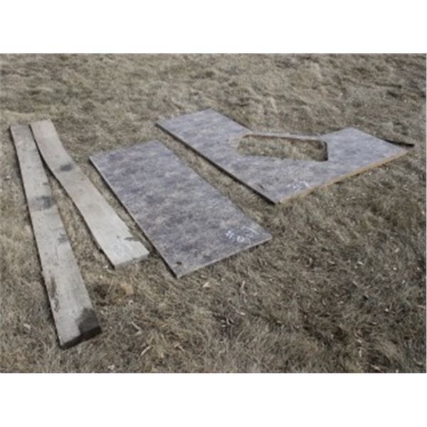 2 LENGTHS OF HARD WOOD & COUNTER TOP