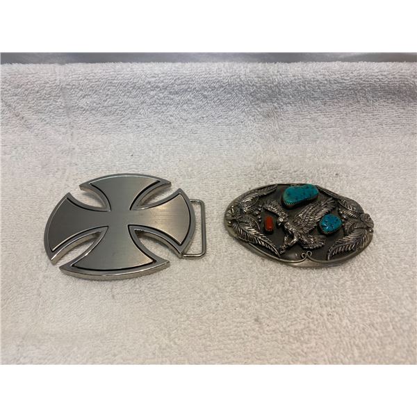 2 belt buckles