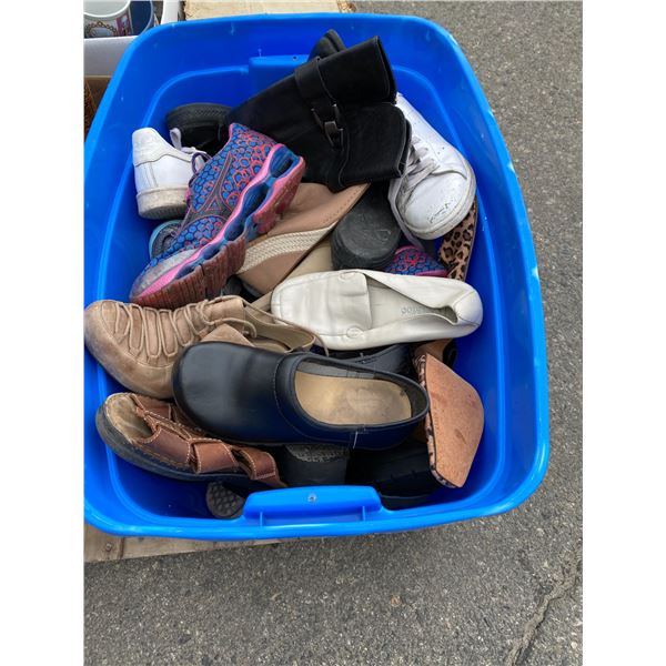 Bin of shoes