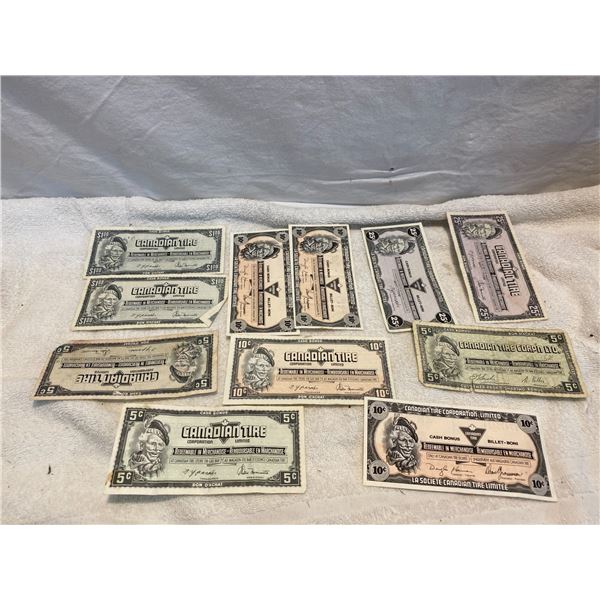Canadian tires paper money
