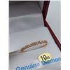 Image 1 : 10kt rose file diamond ring with certificate