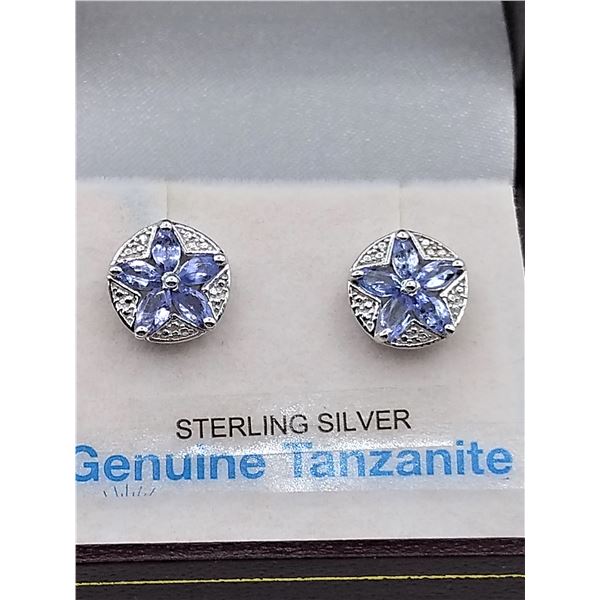 SS Tanzanite earrings with certificate