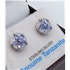 Image 2 : SS Tanzanite earrings with certificate