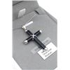 Image 2 : SS black onyx cross pendant with SS chain with certificate