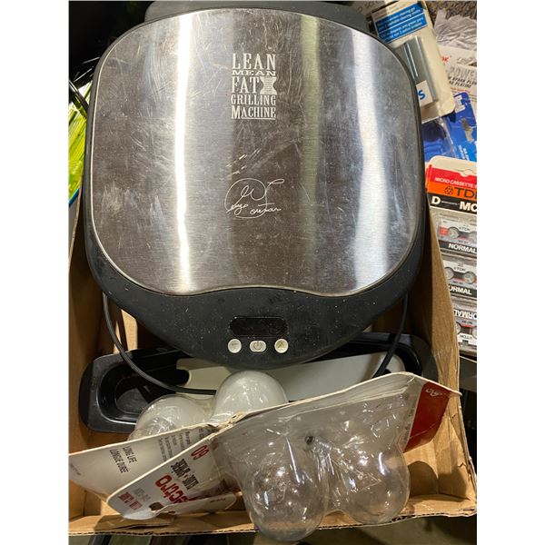 Lean mean fat grilling machine and light bulbs