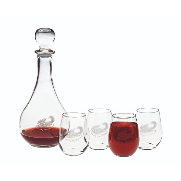 Wine Glasses and Decanter Set