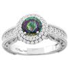 1.45 CTW Mystic Topaz & Diamond Ring 14K White Gold - REF-86M6K