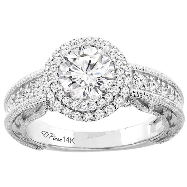 1.19 CTW Diamond Ring 14K White Gold - REF-272K7W