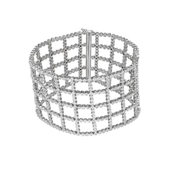 Natural 8.82 CTW Diamond Bracelet 18K White Gold - REF-1233X9T