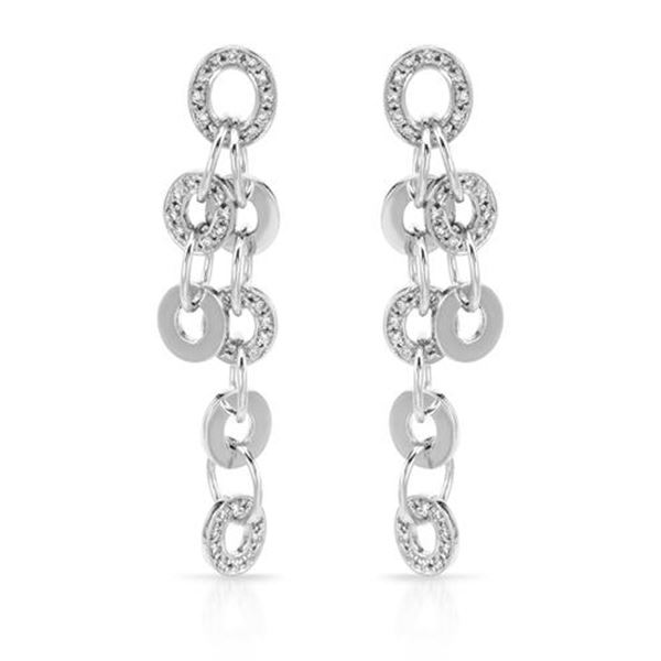 Natural 1.02 CTW Diamond Earrings 14K White Gold - REF-184R5K