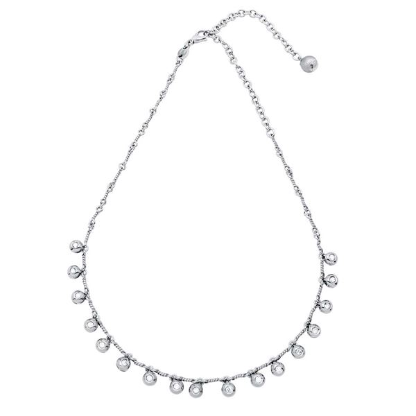 Natural 0.82 CTW Diamond Necklace 18K White Gold - REF-312M3F