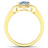 Image 2 : Natural 1.62 CTW Aquamarine & Diamond Ring 14K Yellow Gold - REF-59N8R