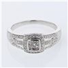 Image 1 : Natural 0.15 CTW Diamond Ring 14K White Gold - REF-40H5W