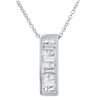 Natural 0.50 CTW Baguette & Diamond Necklace 14K White Gold - REF-67R5K