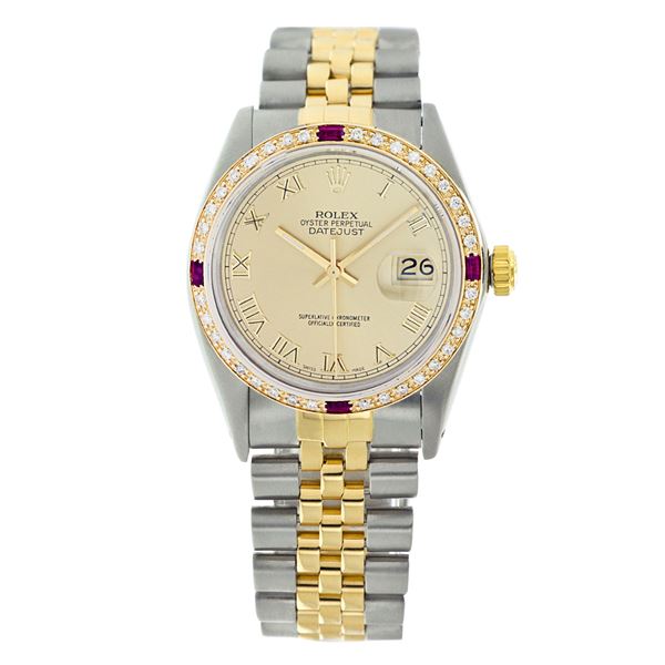 Rolex Pre-owned 36mm Mens Champagne Two Tone