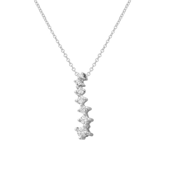 Natural 0.25 CTW Diamond & Pendant 14K White Gold - REF-33T3X
