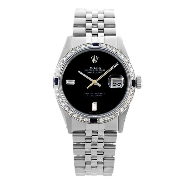 Rolex Pre-owned 36mm Mens Black Dial Stainless Steel