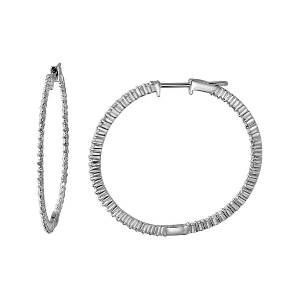 Natural 0.78 CTW Diamond Earrings 14K White Gold - REF-83W7H