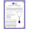 Image 2 : Genuine 0.46 ctw Ruby & Diamond Necklace 14KT Rose Gold - REF-22Y7F
