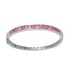 Image 1 : Natural 5.32 CTW Pink Sapphire & Diamond Bangle 14K White Gold - REF-172F8M