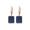 Image 1 : Genuine 14 ctw Sapphire Earrings 14KT Rose Gold - REF-121K7V