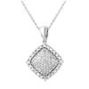 Image 1 : Natural 0.68 CTW Diamond Necklace 14K White Gold - REF-66W6H