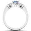 Image 2 : Natural 2.57 CTW Aquamarine & Diamond Ring 14K White Gold - REF-65N2R