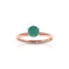 Image 1 : Genuine 0.65 ctw Emerald Ring 14KT Rose Gold - REF-28Y5F