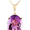 Image 1 : Genuine 7.55 ctw Amethyst Necklace 14KT Yellow Gold - REF-35H9X