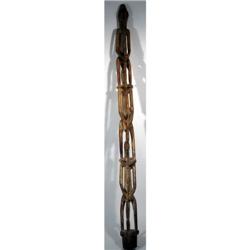 AN ASMAT ANCESTOR POLE (mbis),