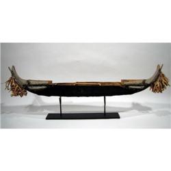 A SUPERB SOLOMON ISLANDS MODEL CANOE,