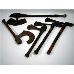A COLLECTION OF FIVE NORTH AFRICAN HAND AXES,